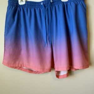 crown & ivy Blue ombre Swim Trunks men’s size XXL